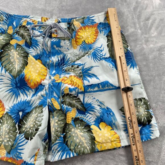 Nautica Swim Trunks Men 34 Leaf Hawaiian Island Tropical Print 5.5" Inseam - Picture 10 of 14